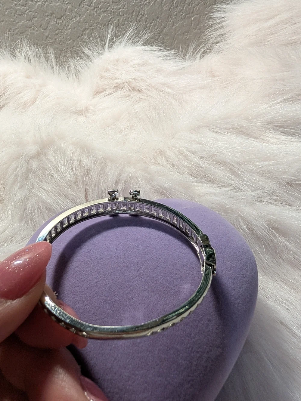 Elegant Silver-Tone Crystal 
